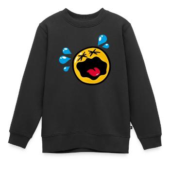 Smiley Sadness Hysteria - Kinder Premium Organic Sweatshirt - Schwarz - Vorne - AI Model Kid Female (0cm)