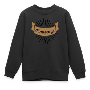 trauzeuge - Kinder Premium Organic Sweatshirt - Schwarz - Vorne - AI Model Kid Female (0cm)