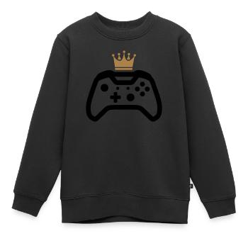 gamer - Kinder Premium Organic Sweatshirt - Schwarz - Vorne - AI Model Kid Female (0cm)