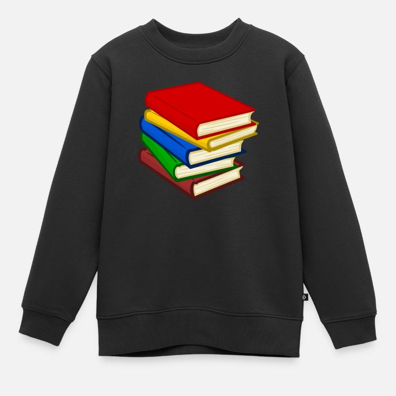 books coloured - Sweat Premium enfant bio - noir