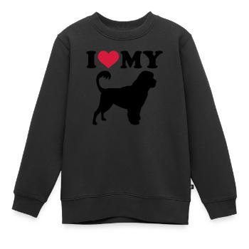 Portugiesischer Wasserhund - Kinder Premium Organic Sweatshirt - Schwarz - Vorne - AI Model Kid Female (0cm)