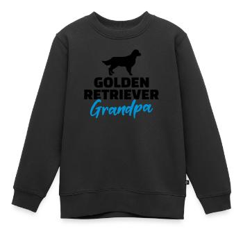 Golden Retriever - Sweat Premium enfant bio - noir - Devant - AI Model Kid Female (0cm)