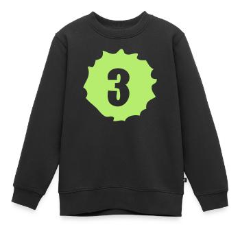 Nummer 3 - Kinder Premium Organic Sweatshirt - Schwarz - Vorne - AI Model Kid Female (0cm)
