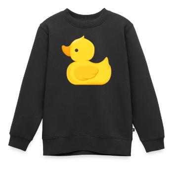 Ente - Kinder Premium Organic Sweatshirt - Schwarz - Vorne - AI Model Kid Female (0cm)