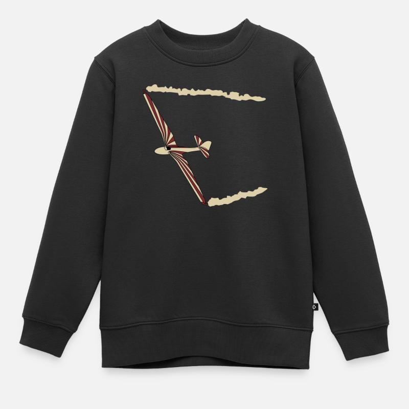 Habicht oldtimer Planeur - Sweat Premium enfant bio - noir