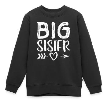 Grande soeur - soeur - Sweat Premium enfant bio - noir - Devant - AI Model Kid Female (0cm)