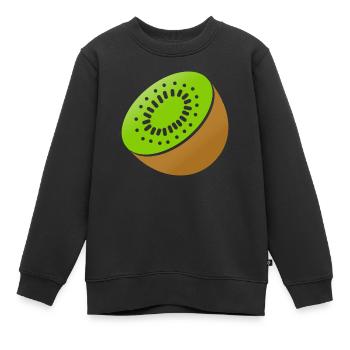 Kiwi - Sweat Premium enfant bio - noir - Devant - AI Model Kid Female (0cm)
