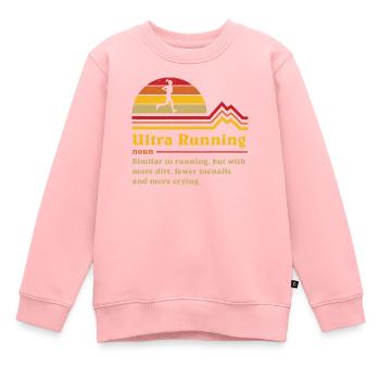 Funny definition ultrarunning ultra trail runner - Kids Premium Organic Sweatshirt - rose - Front - AI Model Kid Female (0cm)
