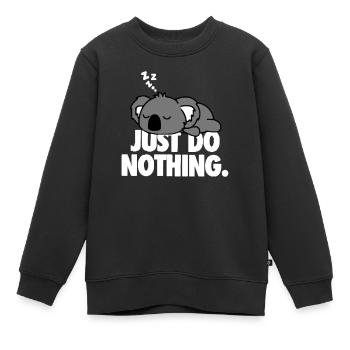 Ne fais rien - Sweat Premium enfant bio - noir - Devant - AI Model Kid Female (0cm)