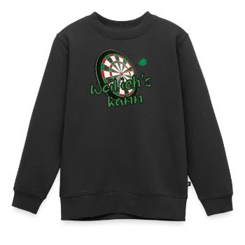 Dartscheibe Weil ich's kann - Dartsport Bullseye - Kinder Premium Organic Sweatshirt - Schwarz - Vorne - AI Model Kid Female (0cm)