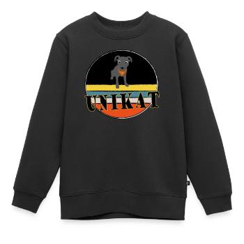 Unique - Kids Premium Organic Sweatshirt - black - Front - AI Model Kid Female (0cm)