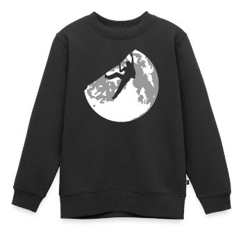 pleine lune et escalade - Sweat Premium enfant bio - noir - Devant - AI Model Kid Female (0cm)