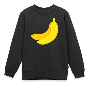 Banane - Kinder Premium Organic Sweatshirt - Schwarz - Vorne - AI Model Kid Female (0cm)