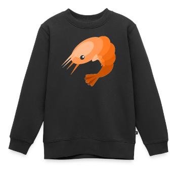 crevette - Sweat Premium enfant bio - noir - Devant - AI Model Kid Female (0cm)