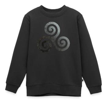 Triskele - Sweat Premium enfant bio - noir - Devant - AI Model Kid Female (0cm)