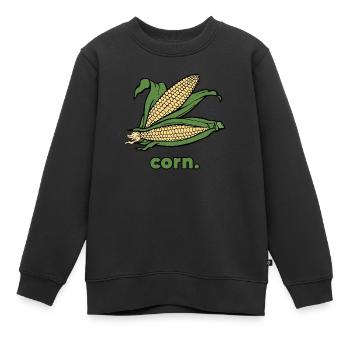 Mais | Gemüse - Kinder Premium Organic Sweatshirt - Schwarz - Vorne - AI Model Kid Female (0cm)