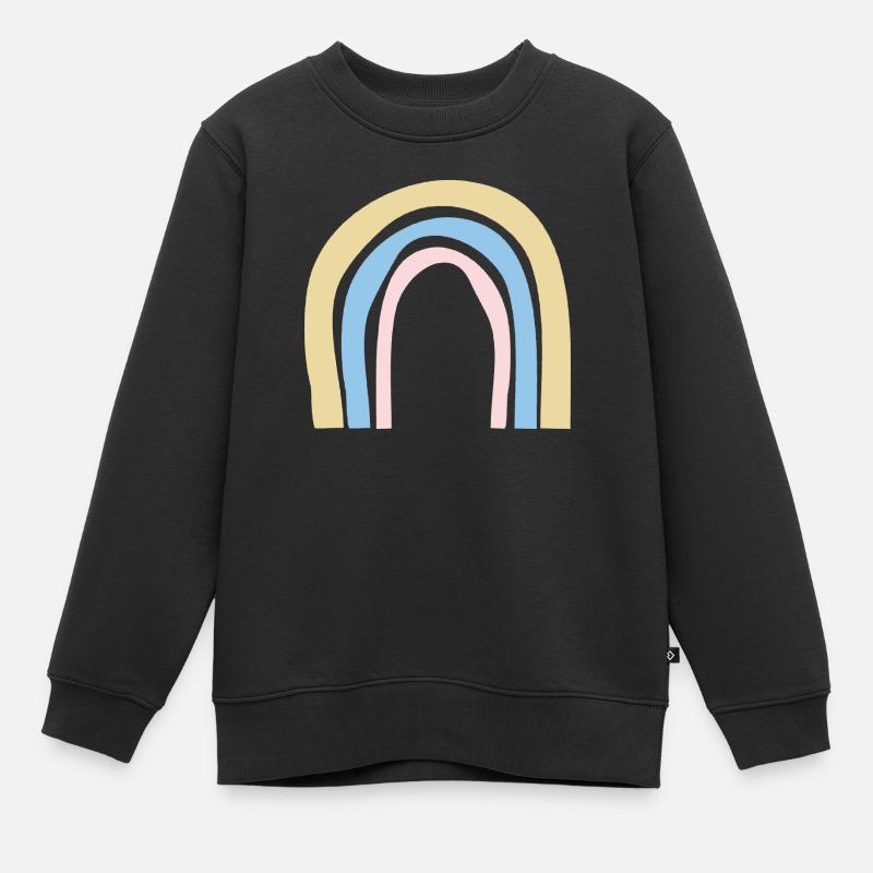 Rainbow - Rainbow Pastel - Sweat Premium enfant bio - noir