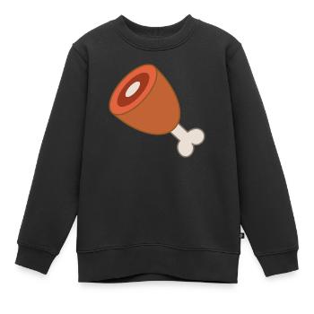 Cuisse de viande - Sweat Premium enfant bio - noir - Devant - AI Model Kid Female (0cm)