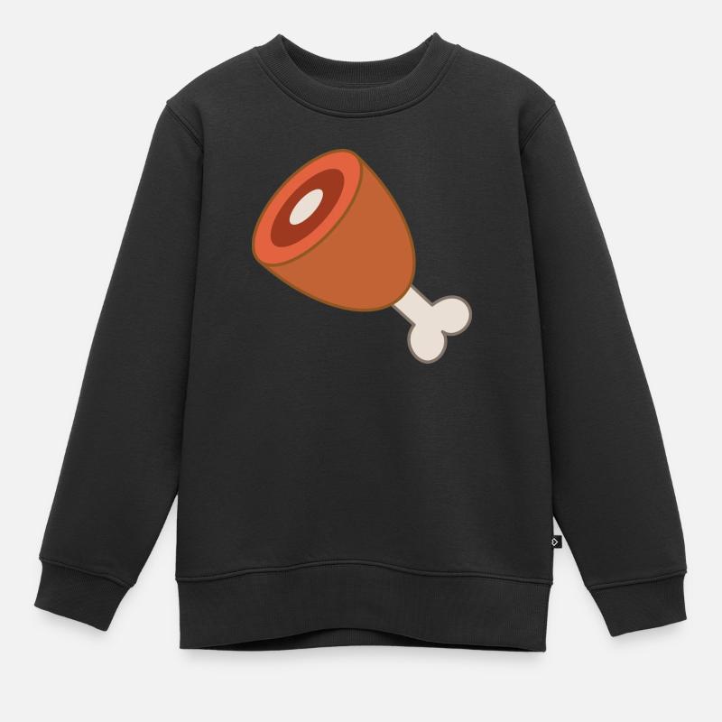 Fleisch Keule - Kinder Premium Organic Sweatshirt - Schwarz