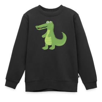 Alligator - Kinder Premium Organic Sweatshirt - Schwarz - Vorne - AI Model Kid Female (0cm)