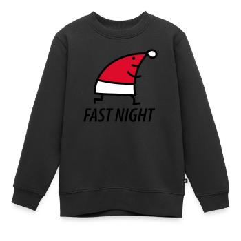 Christmas Jogging - Kids Premium Organic Sweatshirt - black - Front - AI Model Kid Female (0cm)