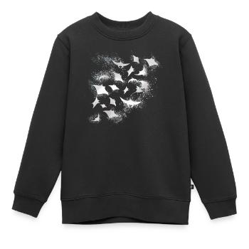 rayons, essaim de rayons, blanc, mer, graffiti, peinture, - Sweat Premium enfant bio - noir - Devant - AI Model Kid Female (0cm)