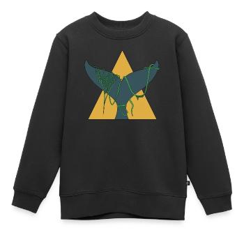 Pollution Nature Conservation - Sweat Premium enfant bio - noir - Devant - AI Model Kid Female (0cm)