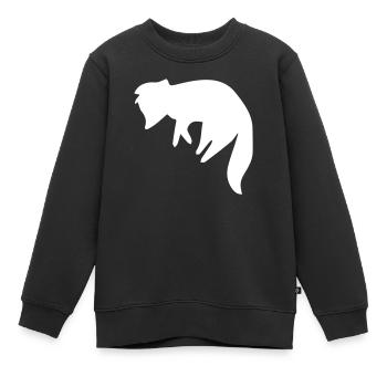fuchs - Kinder Premium Organic Sweatshirt - Schwarz - Vorne - AI Model Kid Female (0cm)
