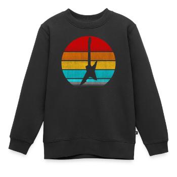 Elektrogitarre - Kinder Premium Organic Sweatshirt - Schwarz - Vorne - AI Model Kid Female (0cm)