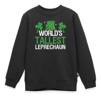 Weltgrößter Leprechaun Lustiger St. Patrick's Day - Kinder Premium Organic Sweatshirt - Schwarz - Vorne - AI Model Kid Female (0cm)