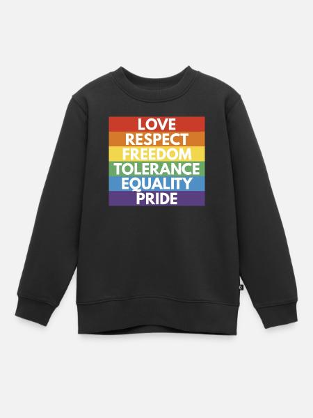 LGBTQ+ - Sweat Premium enfant bio - noir