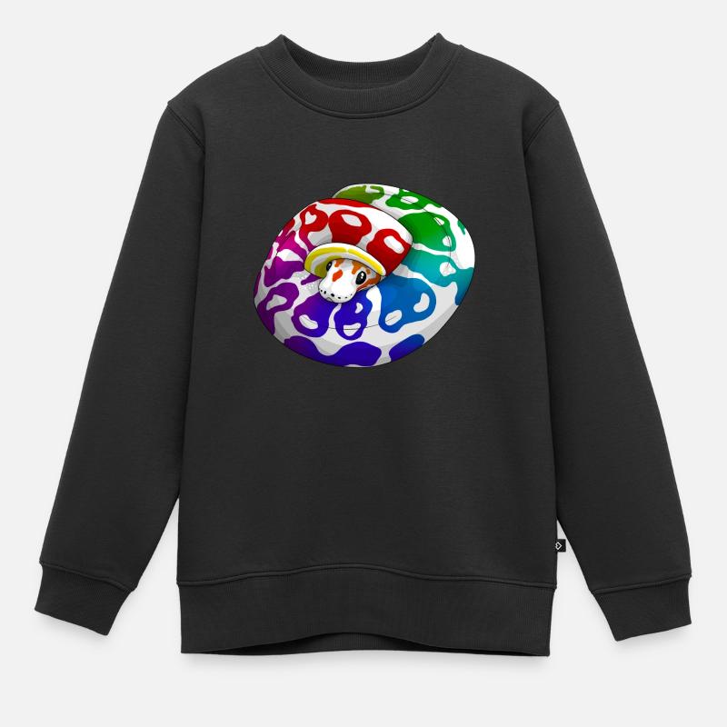 Bébé serpent avec arc-en-ciel - Sweat Premium enfant bio - noir