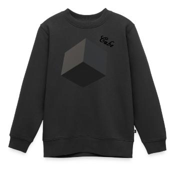 Cube 3D - Kinder Premium Organic Sweatshirt - Schwarz - Vorne - AI Model Kid Female (0cm)