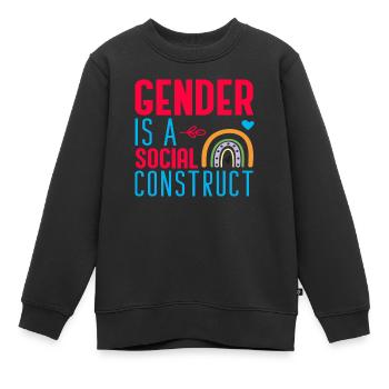Gender is a Social Construct - Kinder Premium Organic Sweatshirt - Schwarz - Vorne - AI Model Kid Female (0cm)