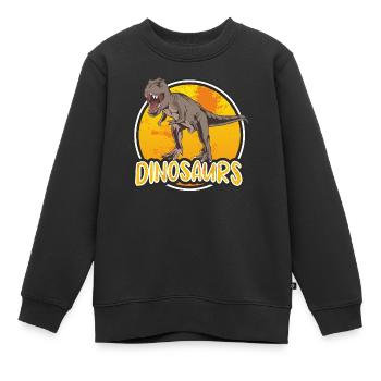 Dinosaurs - Kinder Premium Organic Sweatshirt - Schwarz - Vorne - AI Model Kid Female (0cm)