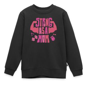 Stark wie eine Mutter Stark wie eine Mutter Gesche - Kinder Premium Organic Sweatshirt - Schwarz - Vorne - AI Model Kid Female (0cm)