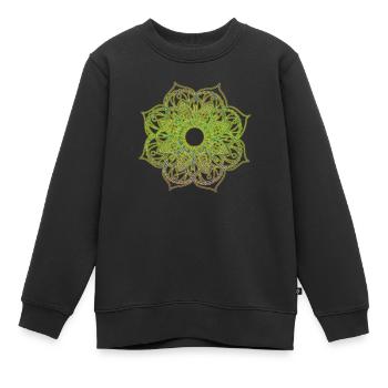 Mandala - Kinder Premium Organic Sweatshirt - Schwarz - Vorne - AI Model Kid Female (0cm)