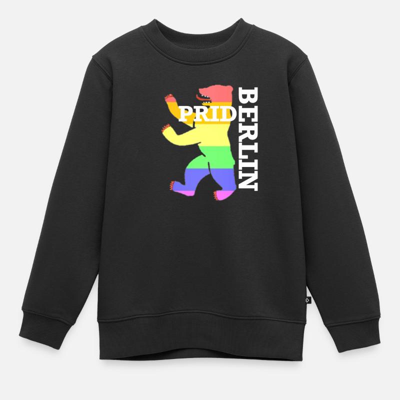 LGBT Berlin Pride Bär - Kinder Premium Organic Sweatshirt - Schwarz