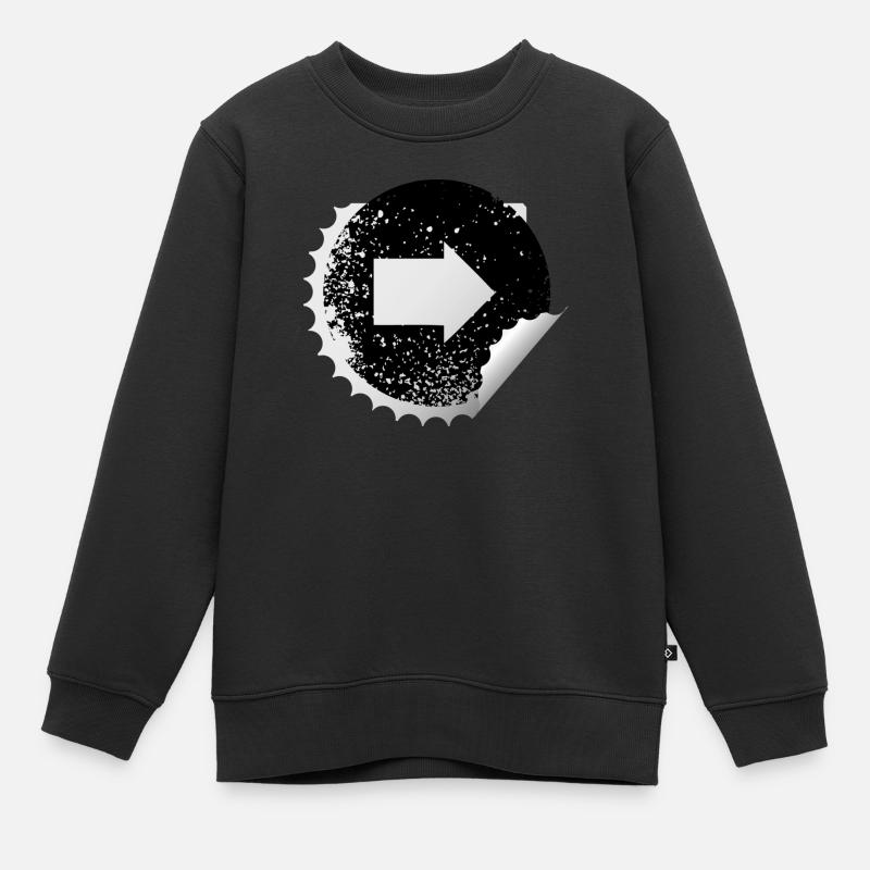 Sticker Pfeil - Kinder Premium Organic Sweatshirt - Schwarz