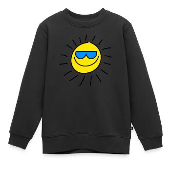 Happy Doodle Sun - Kids Premium Organic Sweatshirt - black - Front - AI Model Kid Female (0cm)