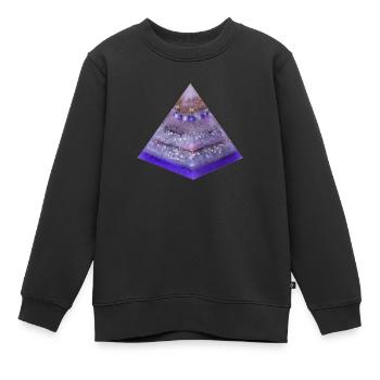 Wunscherfüllung Pyramide - Kinder Premium Organic Sweatshirt - Schwarz - Vorne - AI Model Kid Female (0cm)