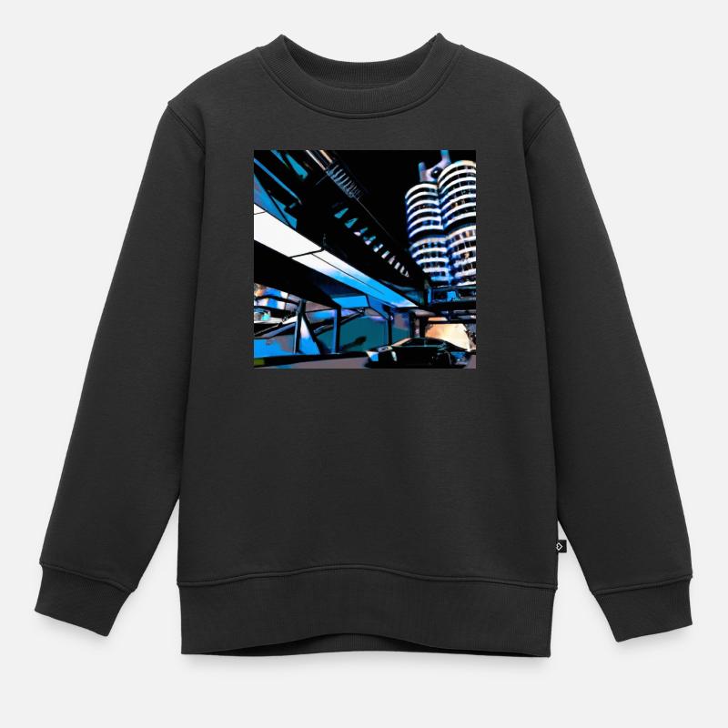 Design “Munich-1” - Kinder Premium Organic Sweatshirt - Schwarz