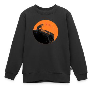 Safari - Sweat Premium enfant bio - noir - Devant - AI Model Kid Female (0cm)
