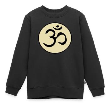 Om - Sweat Premium enfant bio - noir - Devant - AI Model Kid Female (0cm)