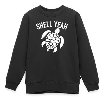 Schale ja - Kinder Premium Organic Sweatshirt - Schwarz - Vorne - AI Model Kid Female (0cm)