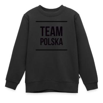 TEAM POLSKA - Kinder Premium Organic Sweatshirt - Schwarz - Vorne - AI Model Kid Female (0cm)
