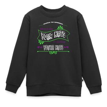 blagues écriture créative blogger cool génial - Sweat Premium enfant bio - noir - Devant - AI Model Kid Female (0cm)