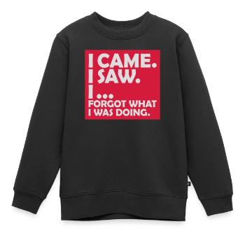 I came saw forget - Kinder Premium Organic Sweatshirt - Schwarz - Vorne - AI Model Kid Female (0cm)