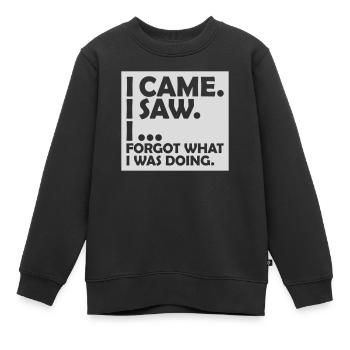 I came saw forget - Kinder Premium Organic Sweatshirt - Schwarz - Vorne - AI Model Kid Female (0cm)