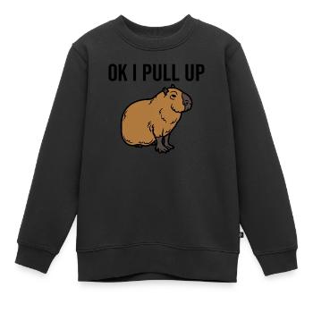 Ok, ich ziehe hoch - Kinder Premium Organic Sweatshirt - Schwarz - Vorne - AI Model Kid Female (0cm)